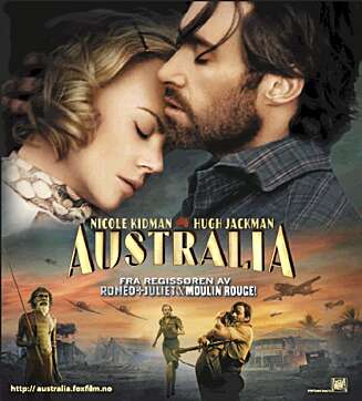 Storfilmen _Australia_ med Hugh Jackman og Nicole Kidman i hovedrollene. Storfilmen _Australia_ med Hugh Jackman og Nicole Kidman i hovedrollene.