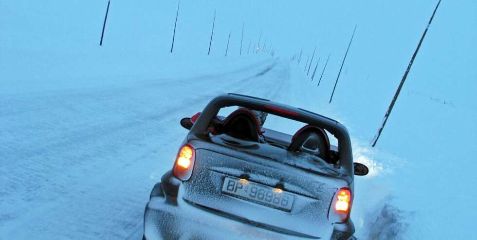 KONG VINTER: Snøføyka er tett og sikten dårlig over Hardangervidda. KONG VINTER: Snøføyka er tett og sikten dårlig over Hardangervidda.