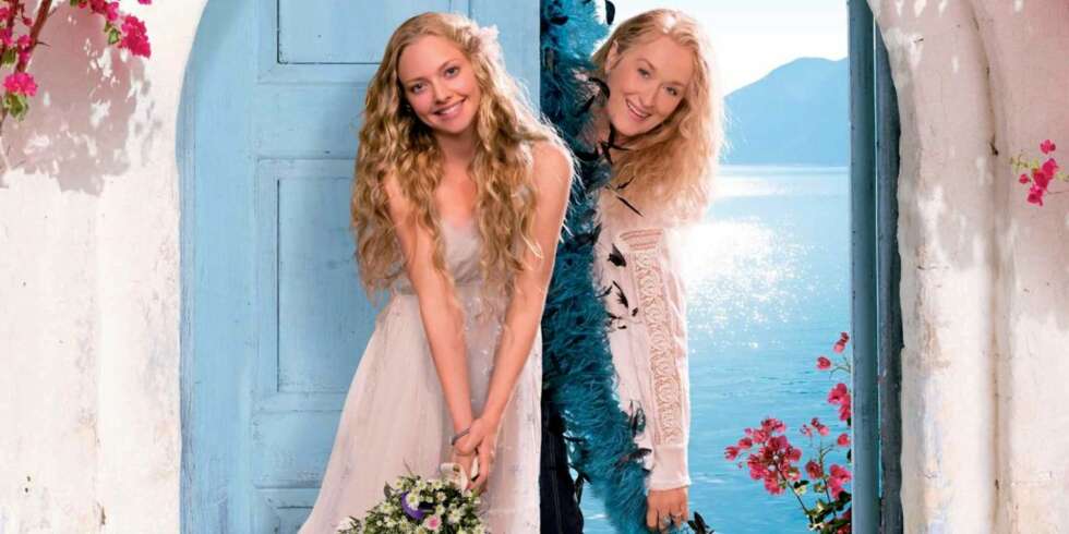 VAKRE HELLAS: Filmplakaten til Mamma Mia-filmen. VAKRE HELLAS: Filmplakaten til Mamma Mia-filmen.
