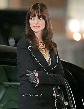 DJEVEL I PRADA: Anne Hathaway spilte inn filmen "The Devil Wears Prada" i New York. DJEVEL I PRADA: Anne Hathaway spilte inn filmen "The Devil Wears Prada" i New York.