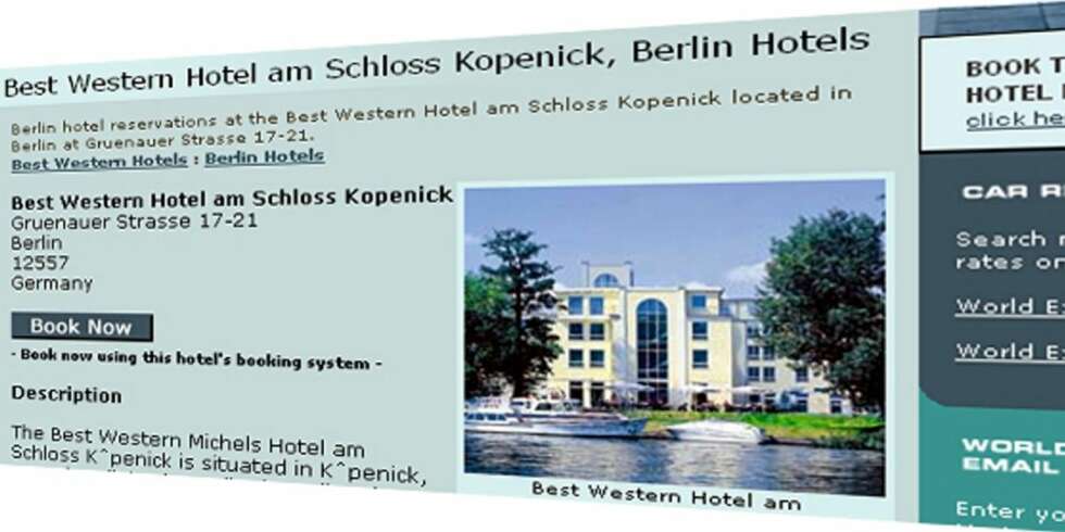 HACKET LIKEVEL: Best Western Hotel am Schloss Kopenick, i Berlin ble utsatt for et hackerangrep. HACKET LIKEVEL: Best Western Hotel am Schloss Kopenick, i Berlin ble utsatt for et hackerangrep.