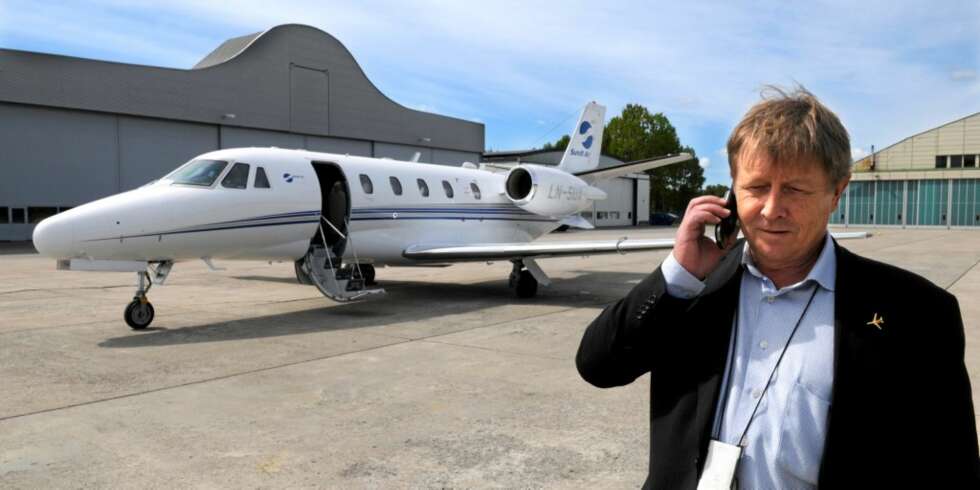 JETFINT: Ola Vøllestad drifter flyene til de norske milliardærene. Her er han foran selskapets 8-seters Cessna Citation Excel. JETFINT: Ola Vøllestad drifter flyene til de norske milliardærene. Her er han foran selskapets 8-seters Cessna Citation Excel.