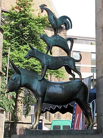 BYENS SYMBOL: Bymusikantene har en sentral plass i Bremens historie. BYENS SYMBOL: Bymusikantene har en sentral plass i Bremens historie.