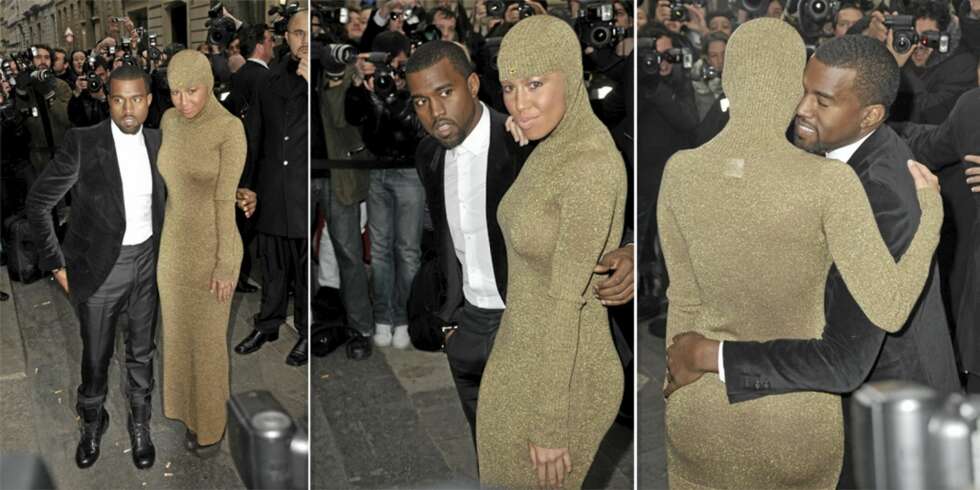 HOLDT FAST: Kanye West slapp ikke sin eksdanser-kjæreste ett sekund i går. HOLDT FAST: Kanye West slapp ikke sin eksdanser-kjæreste ett sekund i går.
