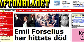 Den svenske skuespillerens død dominerer nyhetsbildet i Sverige torsdag. Den svenske skuespillerens død dominerer nyhetsbildet i Sverige torsdag.