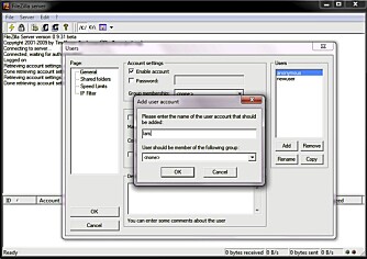 FTP-SERVER: FTP-serveren FileZilla følger med innbakt i Xampp. Her kan du lage og legge til egne brukere med brukernavn og passord. FTP-SERVER: FTP-serveren FileZilla følger med innbakt i Xampp. Her kan du lage og legge til egne brukere med brukernavn og passord.