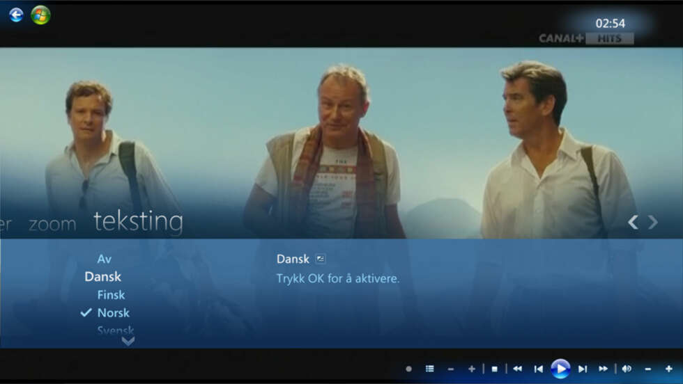 Med nytt filformat i Windows 7 kan du selv velge hvilket språk undertekstene skal være, så sant TV-signalet støtter dette. Med nytt filformat i Windows 7 kan du selv velge hvilket språk undertekstene skal være, så sant TV-signalet støtter dette.