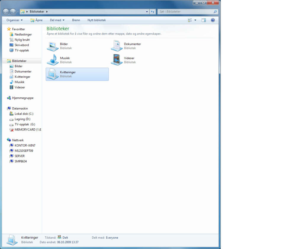 FIRE FORHÅNDSDEFINERTE: Når du installerer Windows 7 finner du fire forhåndsdefinerte biblioteker. Men det er lett å lage sine egne i tillegg. FIRE FORHÅNDSDEFINERTE: Når du installerer Windows 7 finner du fire forhåndsdefinerte biblioteker. Men det er lett å lage sine egne i tillegg.