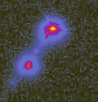 BIG BANG: Infrarøde bilder som viser stadier i laserødeleggelsen av et ballistisk missil i utskytningsfasen. BIG BANG: Infrarøde bilder som viser stadier i laserødeleggelsen av et ballistisk missil i utskytningsfasen.