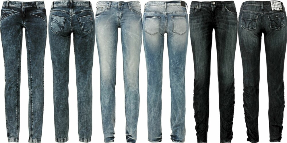 FRA VENSTRE: Killah (kr 1199), H&M (kr 399), Miss Sixty (kr 1399). FRA VENSTRE: Killah (kr 1199), H&M (kr 399), Miss Sixty (kr 1399).