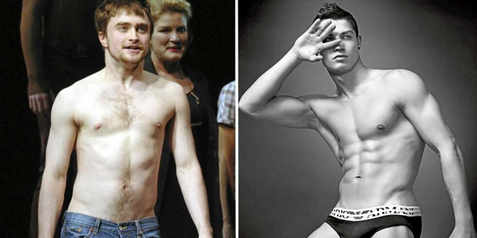 MAGI-MAGE: Daniel Radcliffe har stått på scenen i bar overkropp før, men denne gangen vil han ha en sixpack à la Ronaldo å vise frem. MAGI-MAGE: Daniel Radcliffe har stått på scenen i bar overkropp før, men denne gangen vil han ha en sixpack à la Ronaldo å vise frem.