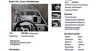 Bruktbåtsak
Finn.no Bruktbåtsak
Finn.no