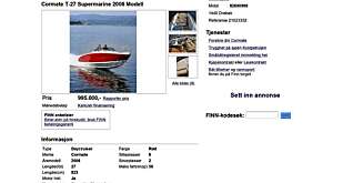 Bruktbåtsak
Finn.no Bruktbåtsak
Finn.no