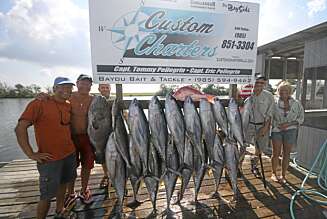 BRA FANGST: TeamMUstad er fornøyd med en natts fiske ute på Mexicogulfen. BRA FANGST: TeamMUstad er fornøyd med en natts fiske ute på Mexicogulfen.