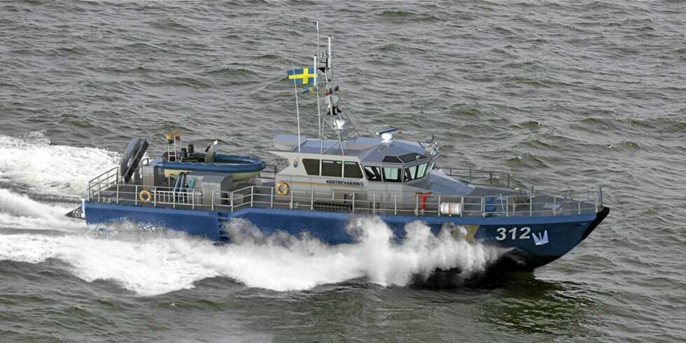 Det nye KBV-fartøyet 312 går over 30 knop. Det nye KBV-fartøyet 312 går over 30 knop.