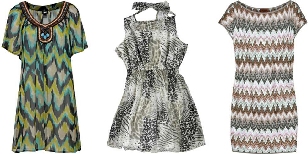FRA VENSTRE: H&M (kr 99), Gina Tricot (kr 249), Missoni (kr 4200). FRA VENSTRE: H&M (kr 99), Gina Tricot (kr 249), Missoni (kr 4200).