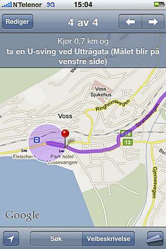 Google map - som blant annet ligger på iPhone - bruker internettet når du navigerer. Det kan bli rådyrt! Google map - som blant annet ligger på iPhone - bruker internettet når du navigerer. Det kan bli rådyrt!