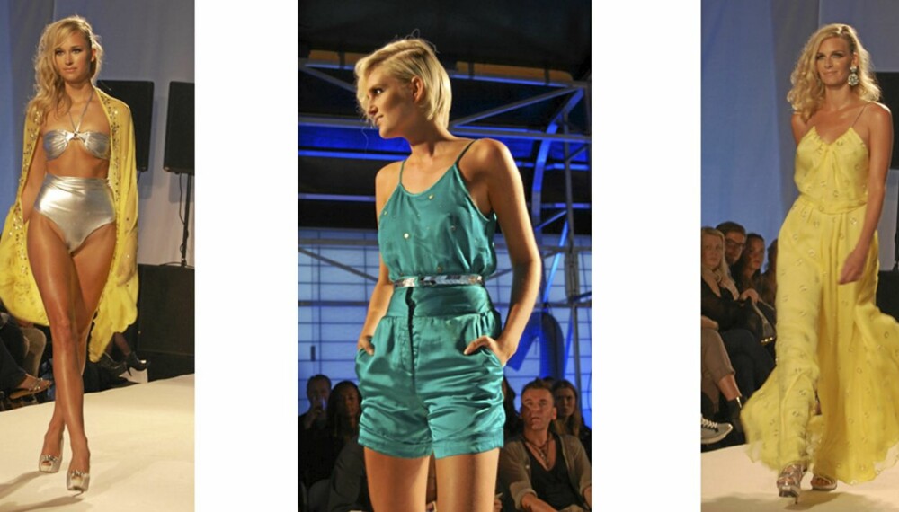 BUKSEDRESS: Kathine Sørland i en kjolelignende buksedress. BUKSEDRESS: Kathine Sørland i en kjolelignende buksedress.