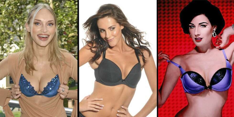BRA JENTER: Eva Herzigova, Katie Green og Dita von Teese. BRA JENTER: Eva Herzigova, Katie Green og Dita von Teese.