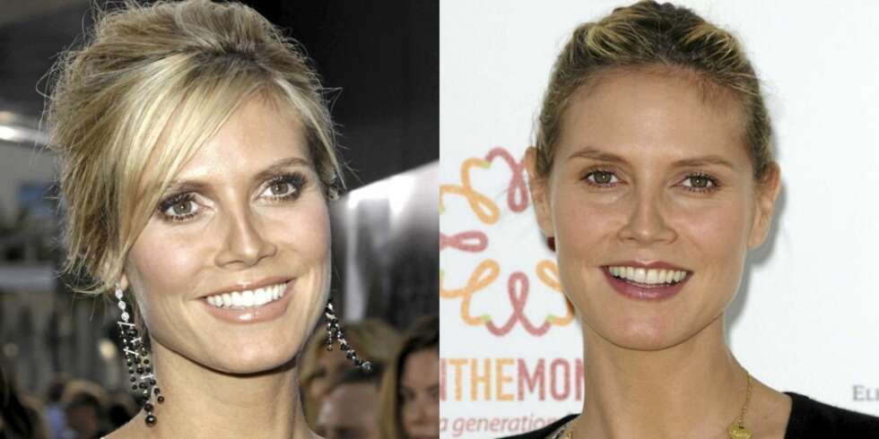 STORE ØYNE: Med litt hvit kajal på våtkanten (mange bruker dette trikset) får Heidi Klum større og mer våkent blikk. STORE ØYNE: Med litt hvit kajal på våtkanten (mange bruker dette trikset) får Heidi Klum større og mer våkent blikk.