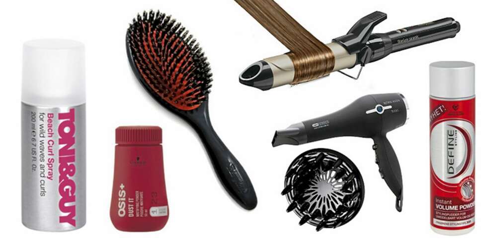 PRODUKTTIPS: Toni og Guy saltvannspray (kr 129), Osis Dust-It hårpudder (kr 175), Dunman hårbørste/Lookfantastic.com (kr 120), Babyliss krølltang (kr 399), Björn Axén hårføner med diffuser (kr 749) og Define Instant Volume Powder (kr 79). PRODUKTTIPS: Toni og Guy saltvannspray (kr 129), Osis Dust-It hårpudder (kr 175), Dunman hårbørste/Lookfantastic.com (kr 120), Babyliss krølltang (kr 399), Björn Axén hårføner med diffuser (kr 749) og Define Instant Volume Powder (kr 79).