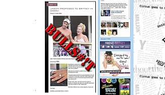 Bullshit alert! Sludder-alarm! lyser det fra Britneys hjemmeside. Bullshit alert! Sludder-alarm! lyser det fra Britneys hjemmeside.