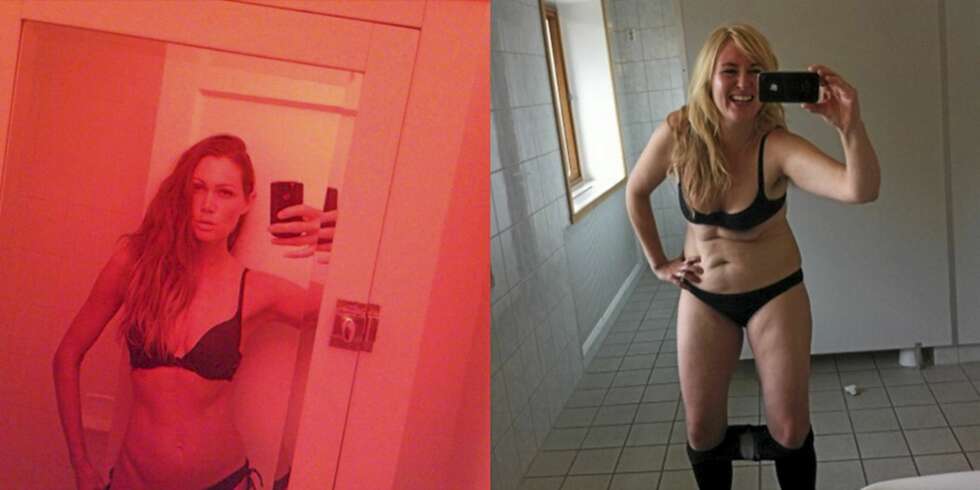 NESTEN I NETTO: Marianne Aulie og Helle Vaagland har begge lagt ut lettkledde bilder av seg selv på Twitter. Men med ganske forskjellig begrunnelse. NESTEN I NETTO: Marianne Aulie og Helle Vaagland har begge lagt ut lettkledde bilder av seg selv på Twitter. Men med ganske forskjellig begrunnelse.