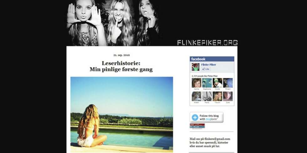 FRISKE SAKER: Flinke Piker er bloggen for frivole jenter med utagerende sexliv. FRISKE SAKER: Flinke Piker er bloggen for frivole jenter med utagerende sexliv.