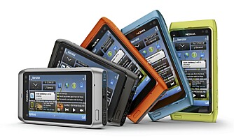 FARGERIKT: Nokia N8 kommer i fem farger: Sølv, mørkegrå, oransje, blå og grønn. FARGERIKT: Nokia N8 kommer i fem farger: Sølv, mørkegrå, oransje, blå og grønn.