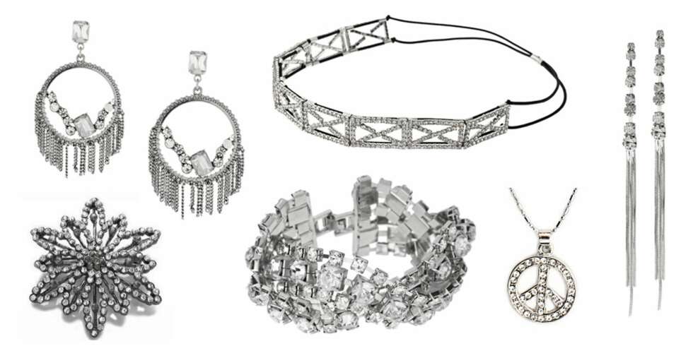 FRA VENSTRE: Øredobber fra Oasis (kr 165), hårbånd fra Asos (kr 291), brosje fra Accessorize (kr 130), armbånd fra Oasis (kr 165), peace-smykke fra Lex Fashion (kr 149) og øredobber fra Lipsy (kr 83). FRA VENSTRE: Øredobber fra Oasis (kr 165), hårbånd fra Asos (kr 291), brosje fra Accessorize (kr 130), armbånd fra Oasis (kr 165), peace-smykke fra Lex Fashion (kr 149) og øredobber fra Lipsy (kr 83).
