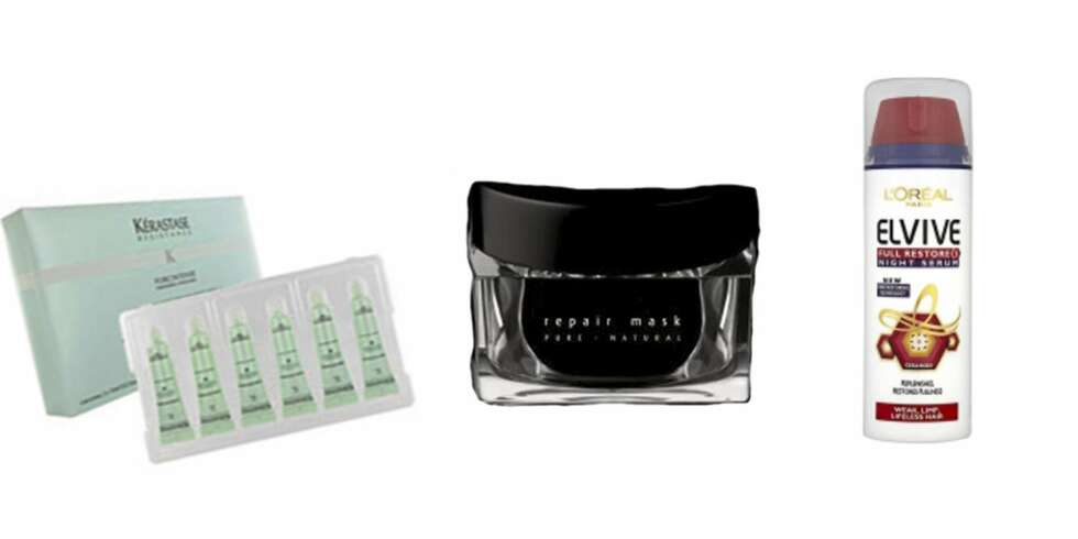 HÅRKUR: Kèrastase Forcintense på tube (kr 240), Gielly Green repair mask (kr 300), L'Oreal Elvive Full Restore 5 Night Serum (kr 49,90) HÅRKUR: Kèrastase Forcintense på tube (kr 240), Gielly Green repair mask (kr 300), L'Oreal Elvive Full Restore 5 Night Serum (kr 49,90)