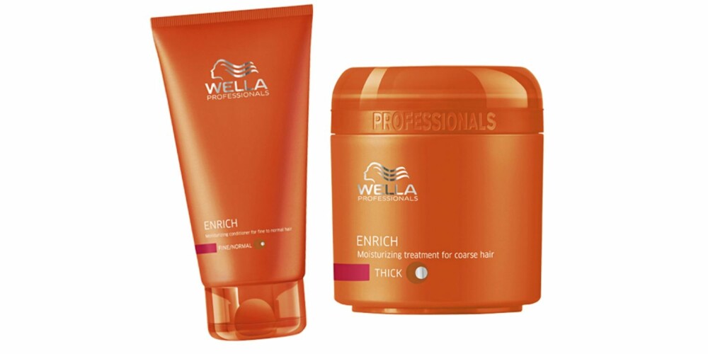 SUPRE HJELPERE: Wella Enrich Conditioner (kr 199), Wella Enrich Mask (kr 225) SUPRE HJELPERE: Wella Enrich Conditioner (kr 199), Wella Enrich Mask (kr 225)