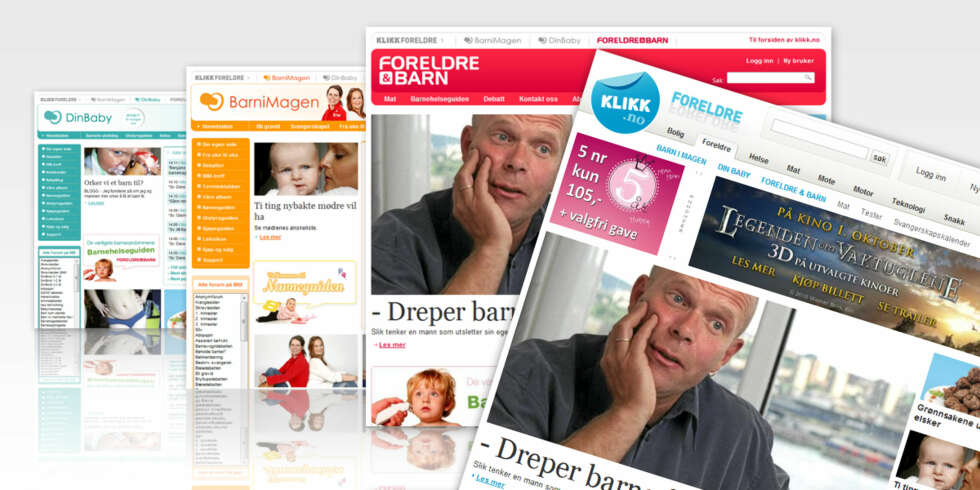 Under Klikk Foreldre finner du merkevarene Barn i Magen, DinBaby og Foreldre & Barn. Under Klikk Foreldre finner du merkevarene Barn i Magen, DinBaby og Foreldre & Barn.