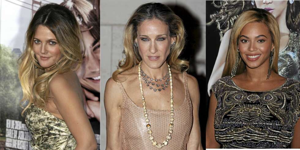 FRA VENSTRE: Drew Barrymore, Sarah Jessica Parker og Beyoncé lar alle etterveksten gro. FRA VENSTRE: Drew Barrymore, Sarah Jessica Parker og Beyoncé lar alle etterveksten gro.