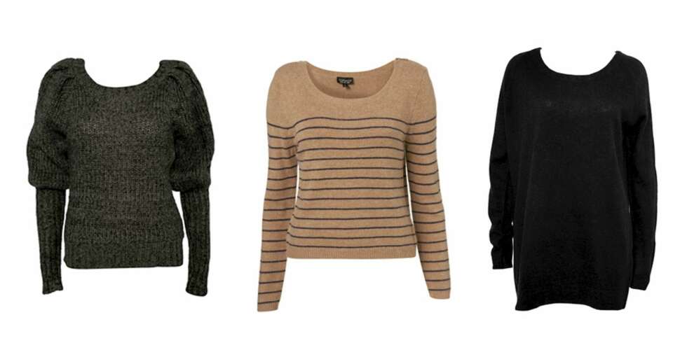 FRA VENSTRE: Genser fra Vero Moda (kr 299), Topshop (kr 365) og Whyred (kr 799/Nelly.no) FRA VENSTRE: Genser fra Vero Moda (kr 299), Topshop (kr 365) og Whyred (kr 799/Nelly.no)