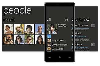 SAMMENHENGENDE: Grensesnittet til Windows Phone 7 er lagt opp slik at man alltid ruller sidelengs for å komme til nye kategorier. SAMMENHENGENDE: Grensesnittet til Windows Phone 7 er lagt opp slik at man alltid ruller sidelengs for å komme til nye kategorier.