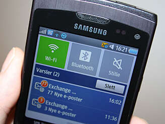 JOBBTELEFON: Wave II har god internettilkobling og støtte for Microsoft Exchange. JOBBTELEFON: Wave II har god internettilkobling og støtte for Microsoft Exchange.