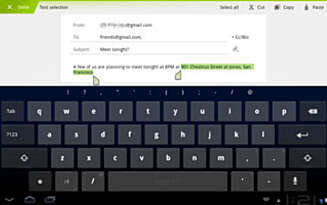 Android 3.0 har fått nytt tastatur og enklere tekstmarkering. Android 3.0 har fått nytt tastatur og enklere tekstmarkering.
