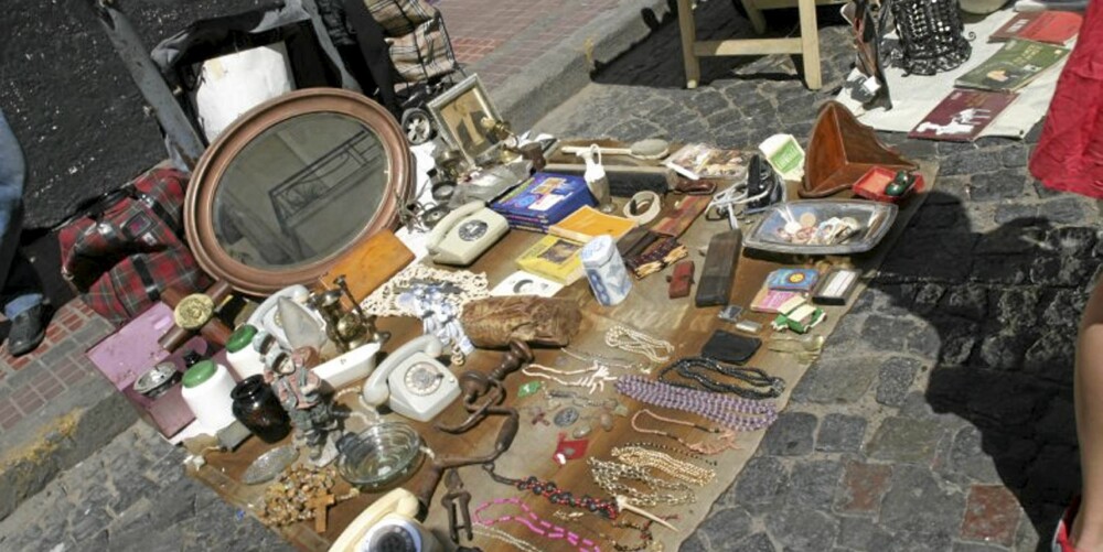 En liten flik av markedet i San Telmo En liten flik av markedet i San Telmo