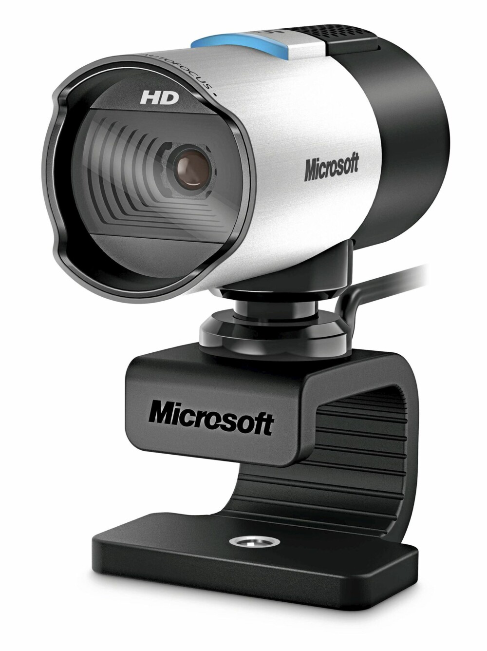 STATIV: Foten på LifeCam Studio har fått et standard stativfeste, noe som gjør det lett å skru fast kameraet. Bra løsning for skoler og bedrifter som vil hindre tyveri. STATIV: Foten på LifeCam Studio har fått et standard stativfeste, noe som gjør det lett å skru fast kameraet. Bra løsning for skoler og bedrifter som vil hindre tyveri.
