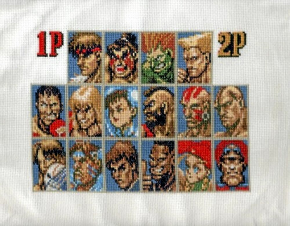 STREET FIGHTER: Inspirert av det japanske 80-tallsspillet. Endelig får vi payback for de mange timene med korssting på barneskolen. STREET FIGHTER: Inspirert av det japanske 80-tallsspillet. Endelig får vi payback for de mange timene med korssting på barneskolen.