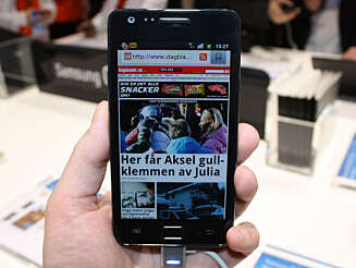 KJAPP PÅ NETT: Galaxy S II laster enkelt inn vanlige nettsider, og det går raskt å surfe. KJAPP PÅ NETT: Galaxy S II laster enkelt inn vanlige nettsider, og det går raskt å surfe.