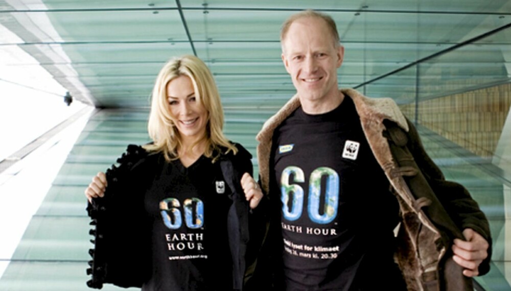 Gunhild Stordalen og Børge Ousland støtter helhjertet opp om Earth Hour. Gunhild Stordalen og Børge Ousland støtter helhjertet opp om Earth Hour.