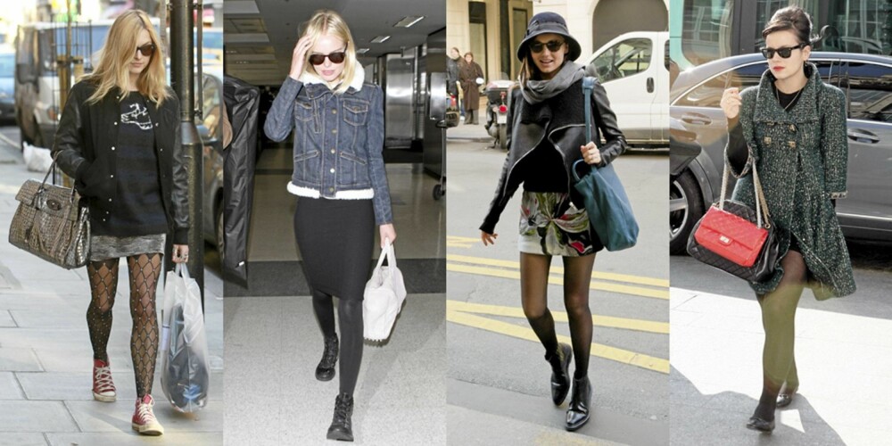 TRENDVESKER: Fearne Cotton med veske fra Mulberry, Kate Bosworth med semsket veske fra Alexander Wang, Miranda Kerr har valgt seg en stor veske fra Balenciaga og Lily Allen bruker gjerne to Chanel-vesker på samme tid. TRENDVESKER: Fearne Cotton med veske fra Mulberry, Kate Bosworth med semsket veske fra Alexander Wang, Miranda Kerr har valgt seg en stor veske fra Balenciaga og Lily Allen bruker gjerne to Chanel-vesker på samme tid.