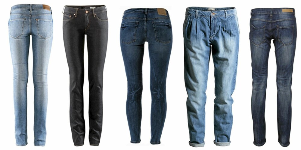 FRA VENSTRE; H&M (kr 399), H&M (kr 399), Gina Tricot (kr 499), Lindex (kr 399) og Vila (kr 500). FRA VENSTRE; H&M (kr 399), H&M (kr 399), Gina Tricot (kr 499), Lindex (kr 399) og Vila (kr 500).