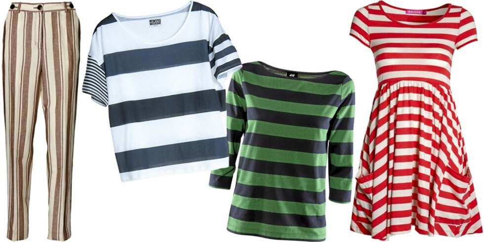 FRA VENSTRE: Bukse fra by Malene Birger (kr 1599), T-skjorte fra Weekday (kr 180), topp fra HM (kr 99), kjole fra Indiska (kr 199). FRA VENSTRE: Bukse fra by Malene Birger (kr 1599), T-skjorte fra Weekday (kr 180), topp fra HM (kr 99), kjole fra Indiska (kr 199).