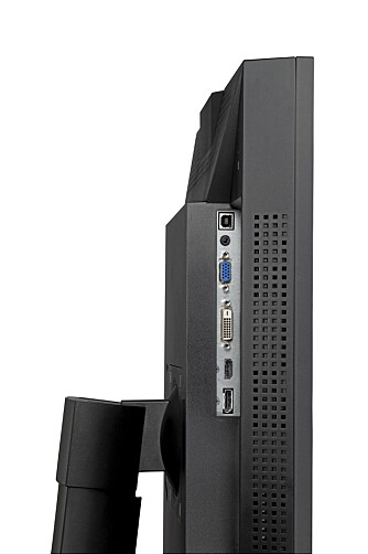 FIRE VIDEOUTGANGER: Asus PA246q har rikelig med tilkoblingsmuligheter, her finner du både DisplayPort og HDMI. FIRE VIDEOUTGANGER: Asus PA246q har rikelig med tilkoblingsmuligheter, her finner du både DisplayPort og HDMI.