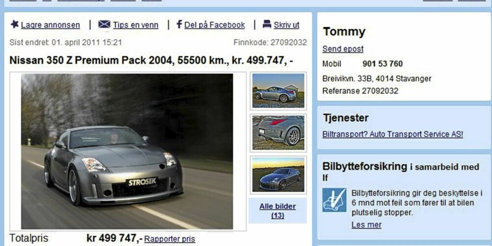 JAPANSK: Nissan 350 Z JAPANSK: Nissan 350 Z