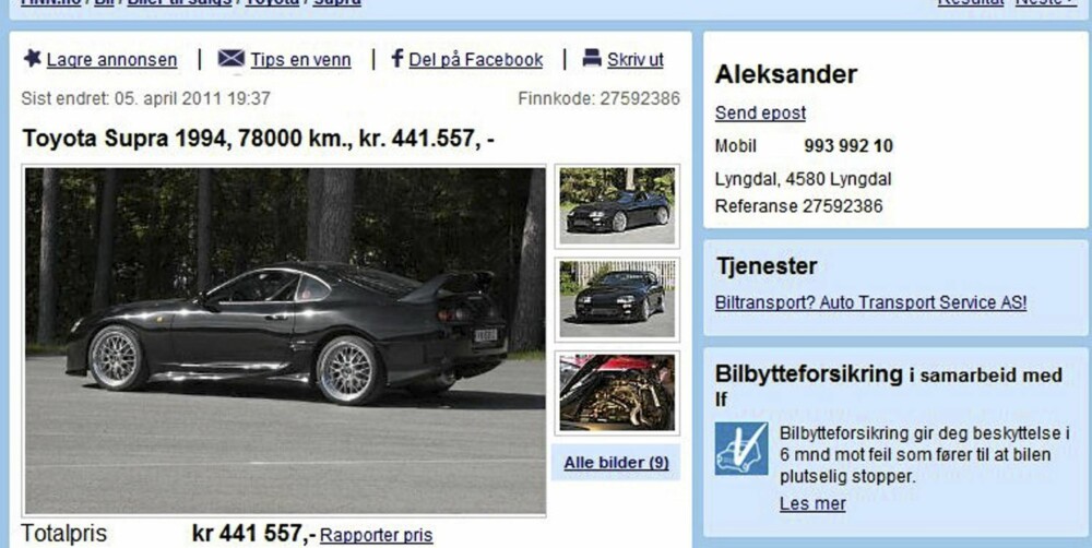 JAPANSK: Toyota Supra JAPANSK: Toyota Supra