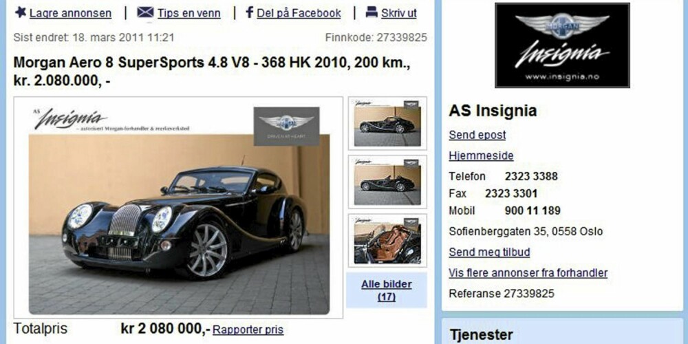 BRITISH: Morgan Aero er en råtass i retro-drakt. FOTO: Skjermdropp BRITISH: Morgan Aero er en råtass i retro-drakt. FOTO: Skjermdropp
